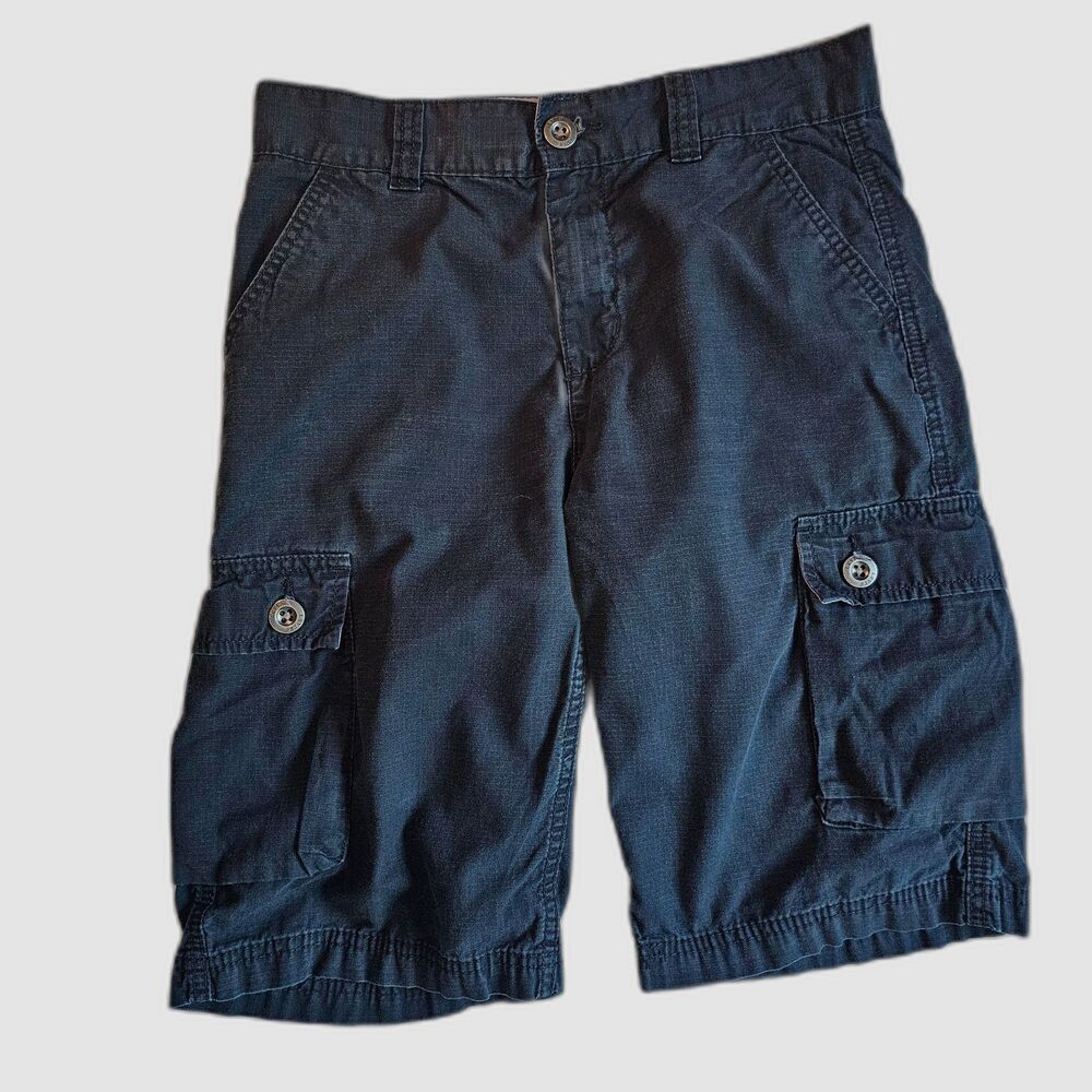 Levi's Vintage Blue Cotton CCargo Utility Boys Shorts w 6 Pockets Bermuda  sz 14